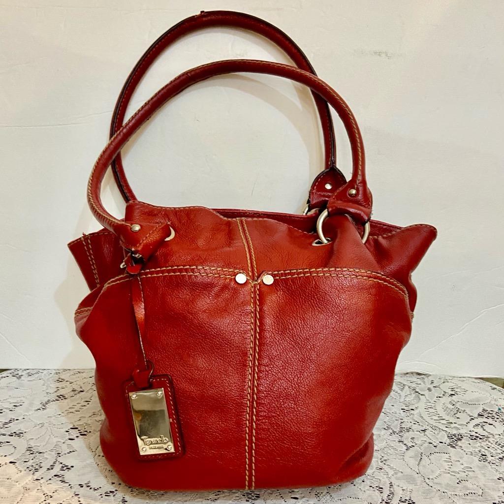 Tiganello Red Leather Handbag -Shoulder Bag