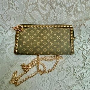 Authentic Louis Vuitton Monogram Brownish Mini Lin Zippy Long Wallet-Crossbody