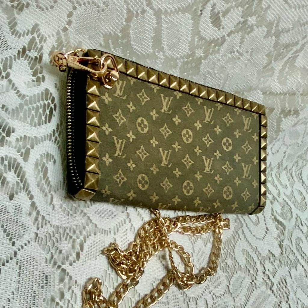 Authentic Louis Vuitton Monogram Brownish Mini Lin Zippy Long Wallet-Crossbody