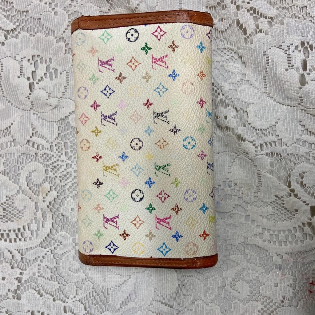 Auhtentic Louis Vuitton Multi Color Long Wallet 7.5in x 4.5in