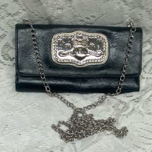 Vintage, Black Kathy Van Zeeland Crossbody Bag 7in x 4.25