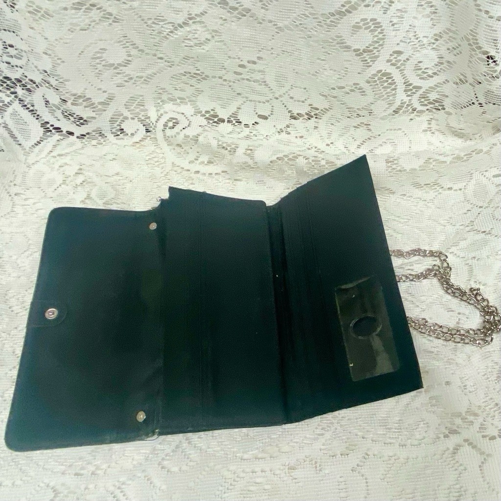 Vintage, Black Kathy Van Zeeland Crossbody Bag 7in x 4.25