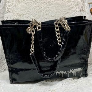 Vintage Karl Lagerfeld Black -Business-Laptop Bag -Tote 16in x 12in x 6in