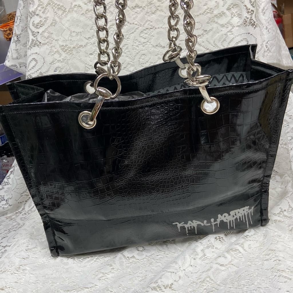 Vintage Karl Lagerfeld Black -Business-Laptop Bag -Tote 16in x 12in x 6in