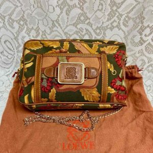 Vintage, Rare, Loewe Stunning Pouch Crossbody Bag 9in x 6in x 3in