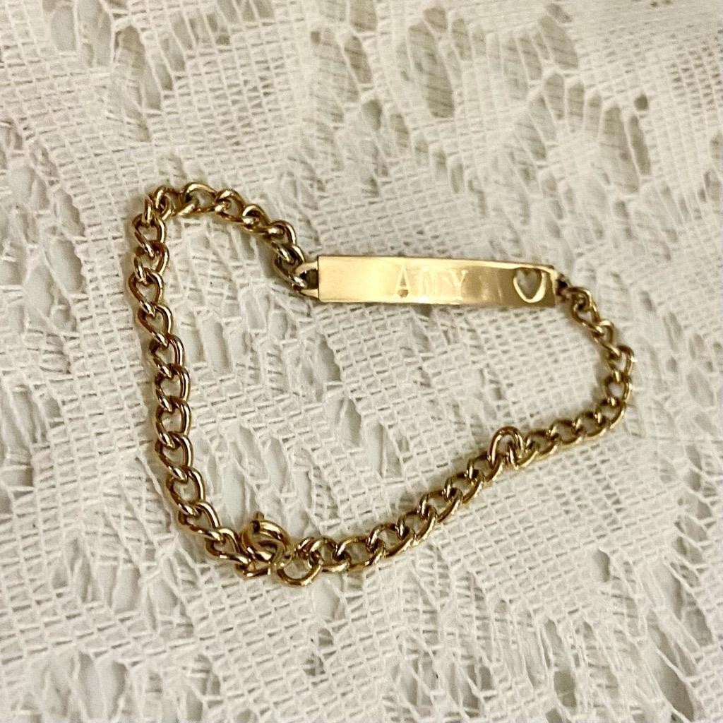 Vintage Lot of 3, Speidel Gold Filled ID and Charm Bracelets