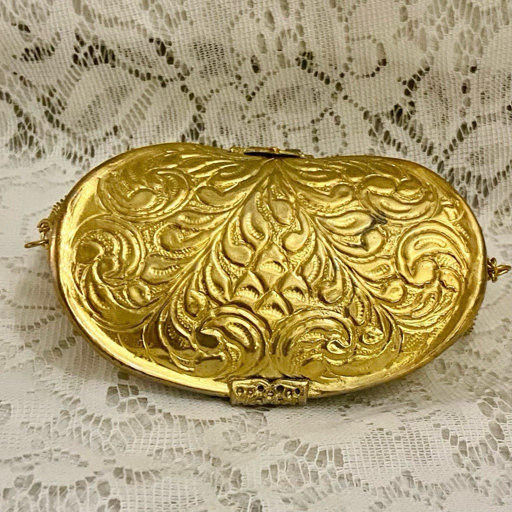 Antique-Art Deco Elegant Brass Purse- Shoulder Bag 6.5in x 3.5in x 3in