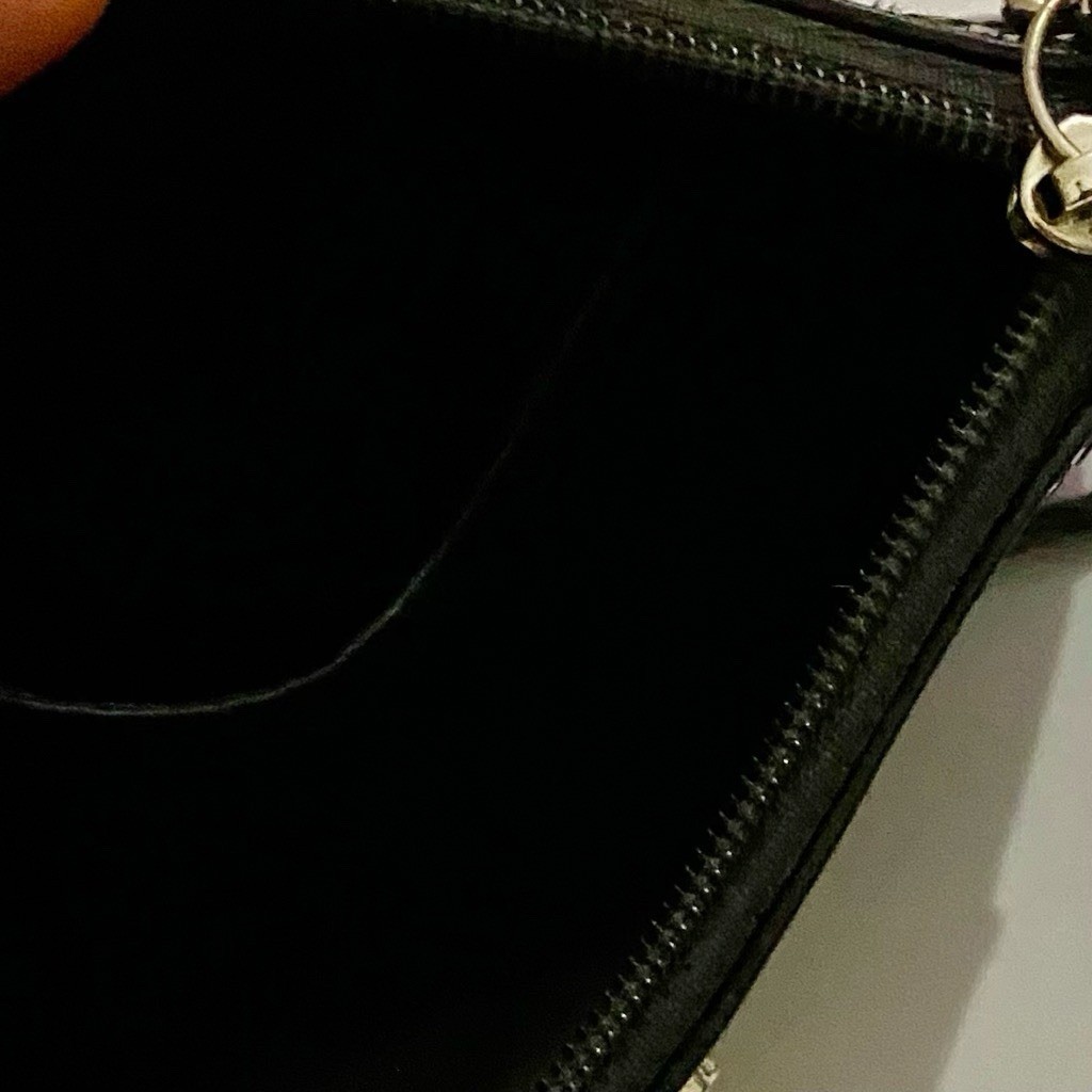 Coach Black Patent Signature Wristlet