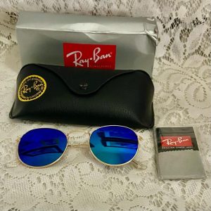 Ray-Ban Iridescent Blue -Black Sunglasses With Original Case