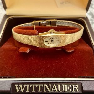 Longines Wittnauer, Swiss Made Yellow Gold-Mechanical Ladies Watch with Orig Box