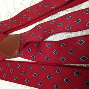 Red, Blue and White Diamond, Fits All, Clip On Suspender