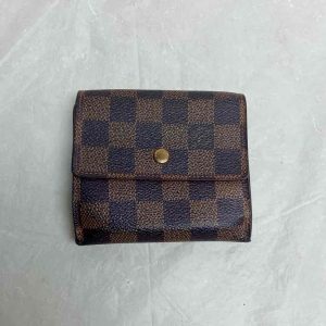 Authentic Louis Vuitton Damier Ebene Unisex- Mens Compact Wallet 4in x 4in