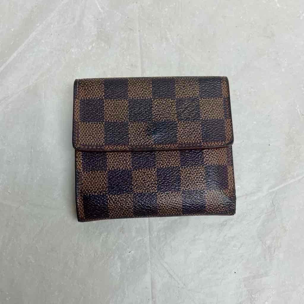 Authentic Louis Vuitton Damier Ebene Unisex- Mens Compact Wallet 4in x 4in