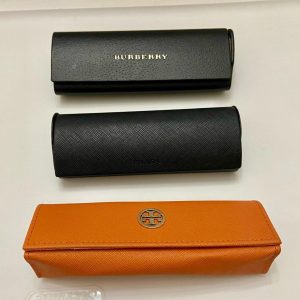 Three (3) Pre-owned Sunglasses Cases- Burberry, Prada and Tory Burch