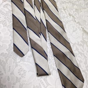 Beautiful, Robert Talbott, Michael David Ltd., Beige and Brown Stripes Neck Tie