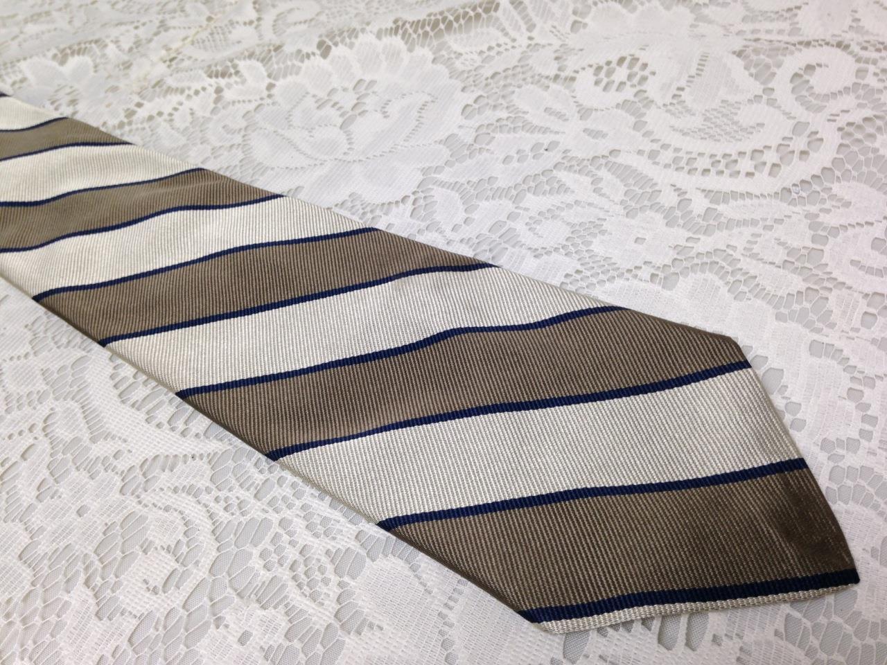 Beautiful, Robert Talbott, Michael David Ltd., Beige and Brown Stripes Neck Tie