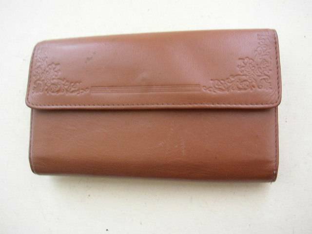 Vintage, Genuine Leather, 7in x 4in Brown Wallet