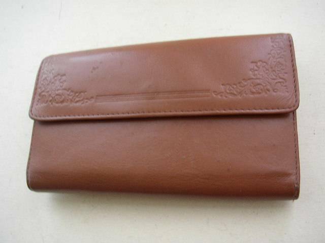 Vintage, Genuine Leather, 7in x 4in Brown Wallet