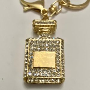 Stunning, 2-Way, Perfume Bottle Rhinestone Handbag Charm, Key Chain