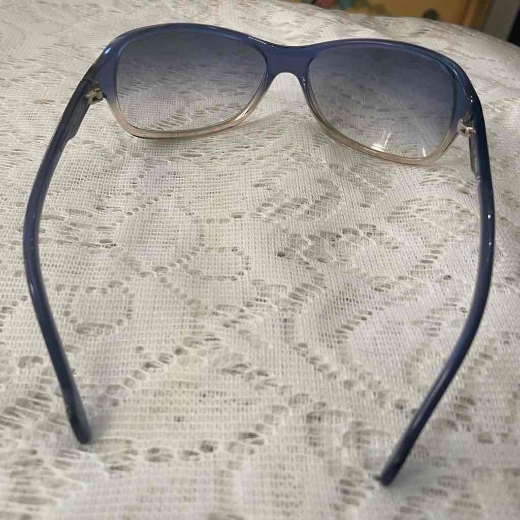 Chloe 120 Gradient Blue-Gray Sunglasses with Black Case