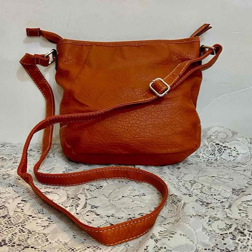 Rosetti Orange Faux Leather Handbag-Crossbody
