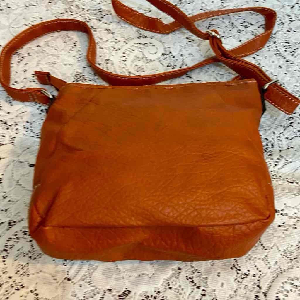 Rosetti Orange Faux Leather Handbag-Crossbody