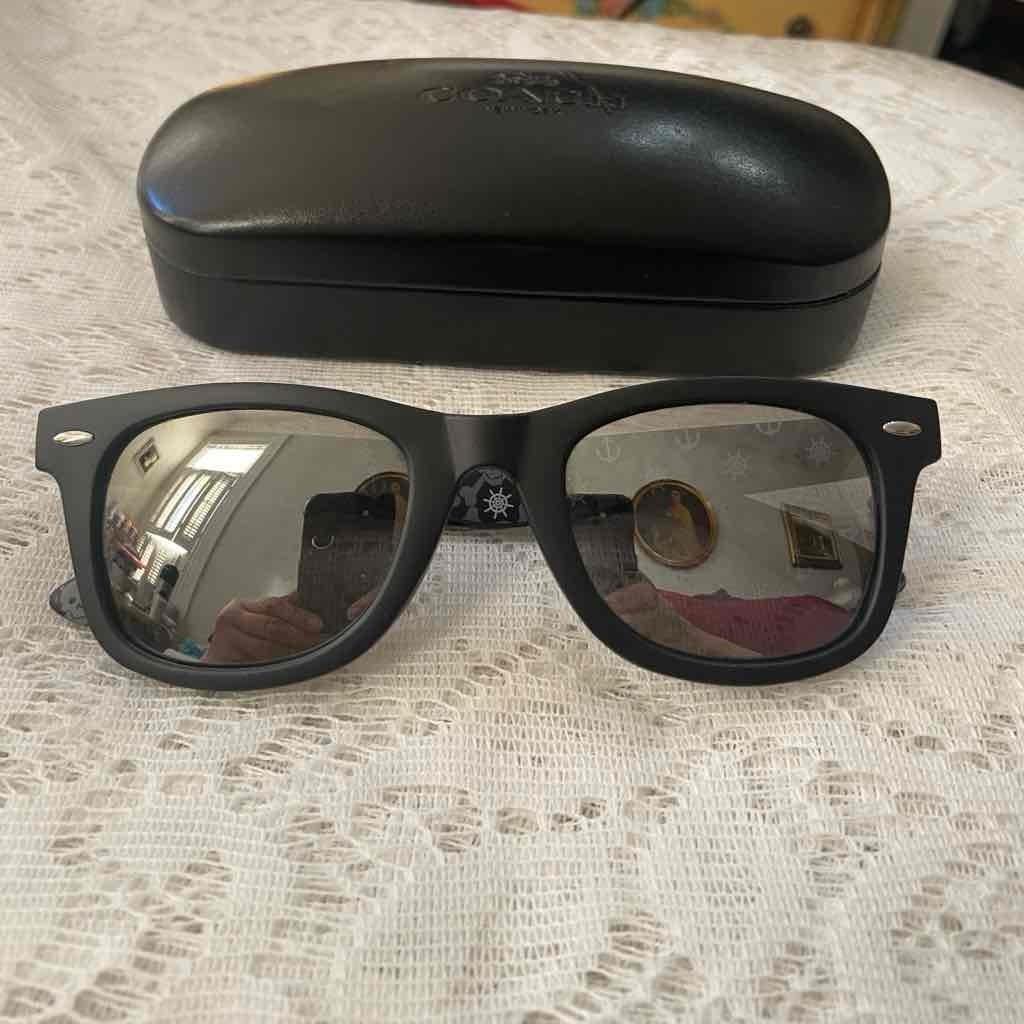 Disney Black Mirrored Adult Sunglasses with Case