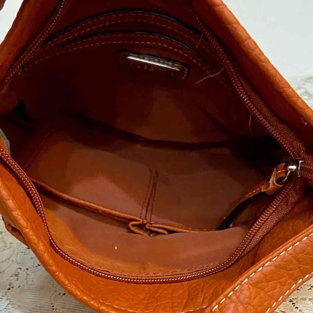 Rosetti Orange Faux Leather Handbag-Crossbody