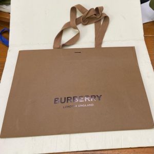 One Burberry Brown Large Gift Bag