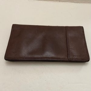 Vintage , Dockers, Brown Genuine Leather Long Wallet 7.5in x 4.5in