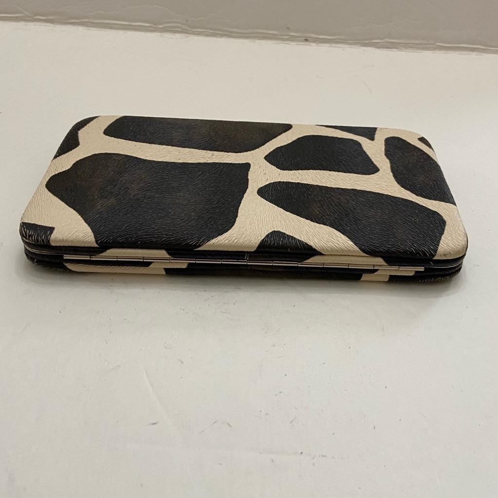 Vintage, Boxy, Silver Brown-Beige Long Wallet. 7.5in x 4in