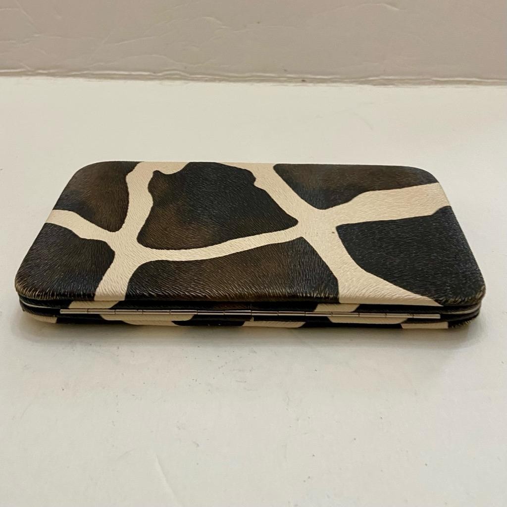 Vintage, Boxy, Silver Brown-Beige Long Wallet. 7.5in x 4in