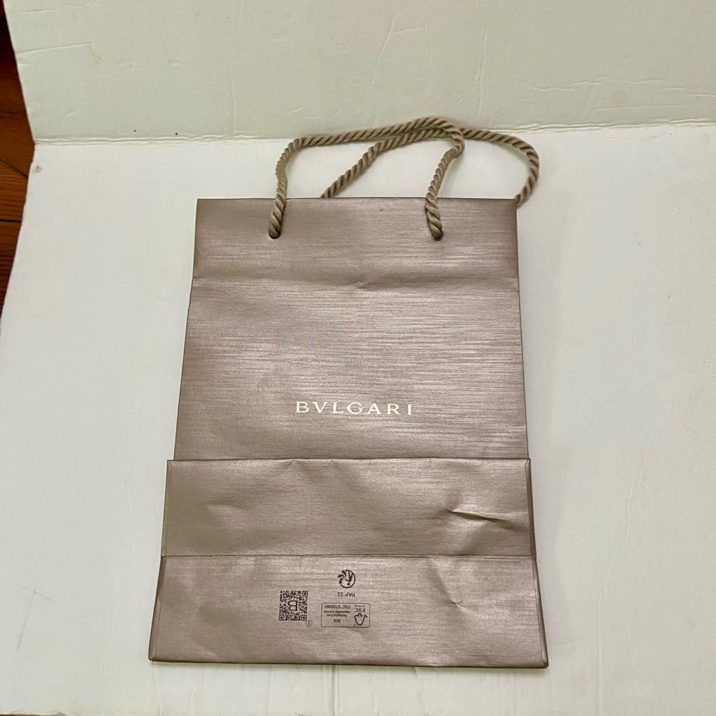 One Bulgari Medium Size metallic Brown Gift Bag