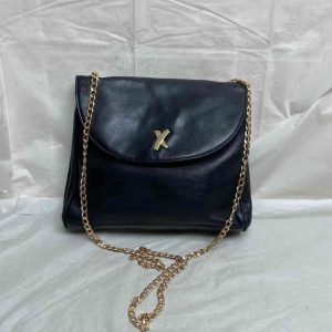Paloma Picasso, Tiffany’s Designer, Made In Italy, Black Leather, Small, SB CB