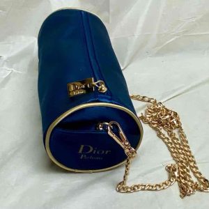 Dior Blue Cosmetic Pouch-Crossbody 7in x 3.5in D