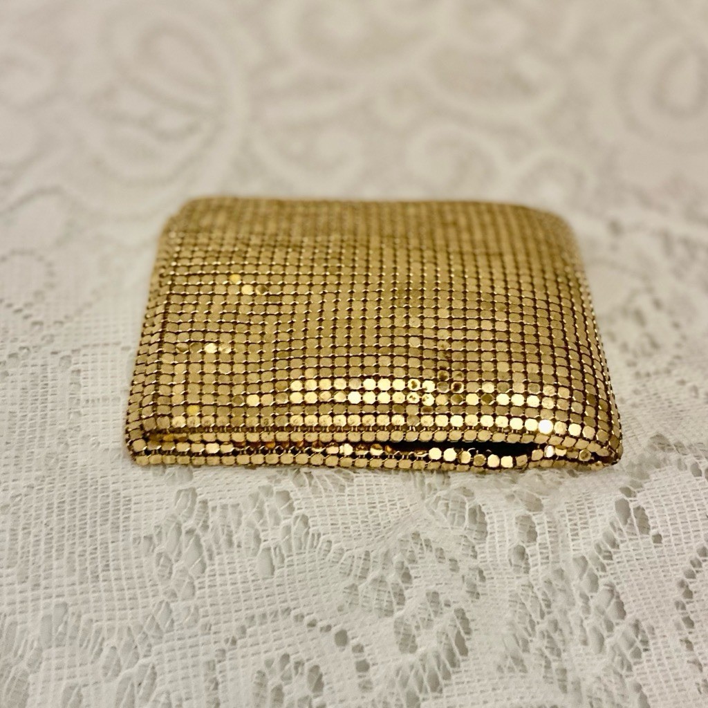 Vintage, Gold Metal MeshWallet 4in x 3in
