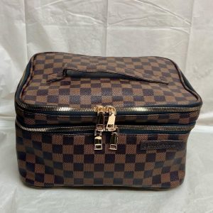 Beautihome Brown Checkered Overnight Bag 10.5in x 8in x 7in