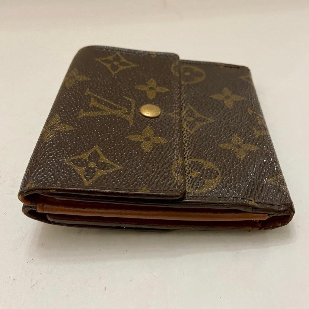 Authentic Louis Vuitton Brown Mono Mens Compact Wallet 4in x 4in (C) (TH0976)