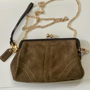 Coach Soho Dark BrownWristlet-Crossbody 8in x 5in