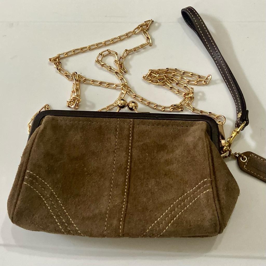 Coach Soho Dark BrownWristlet-Crossbody 8in x 5in