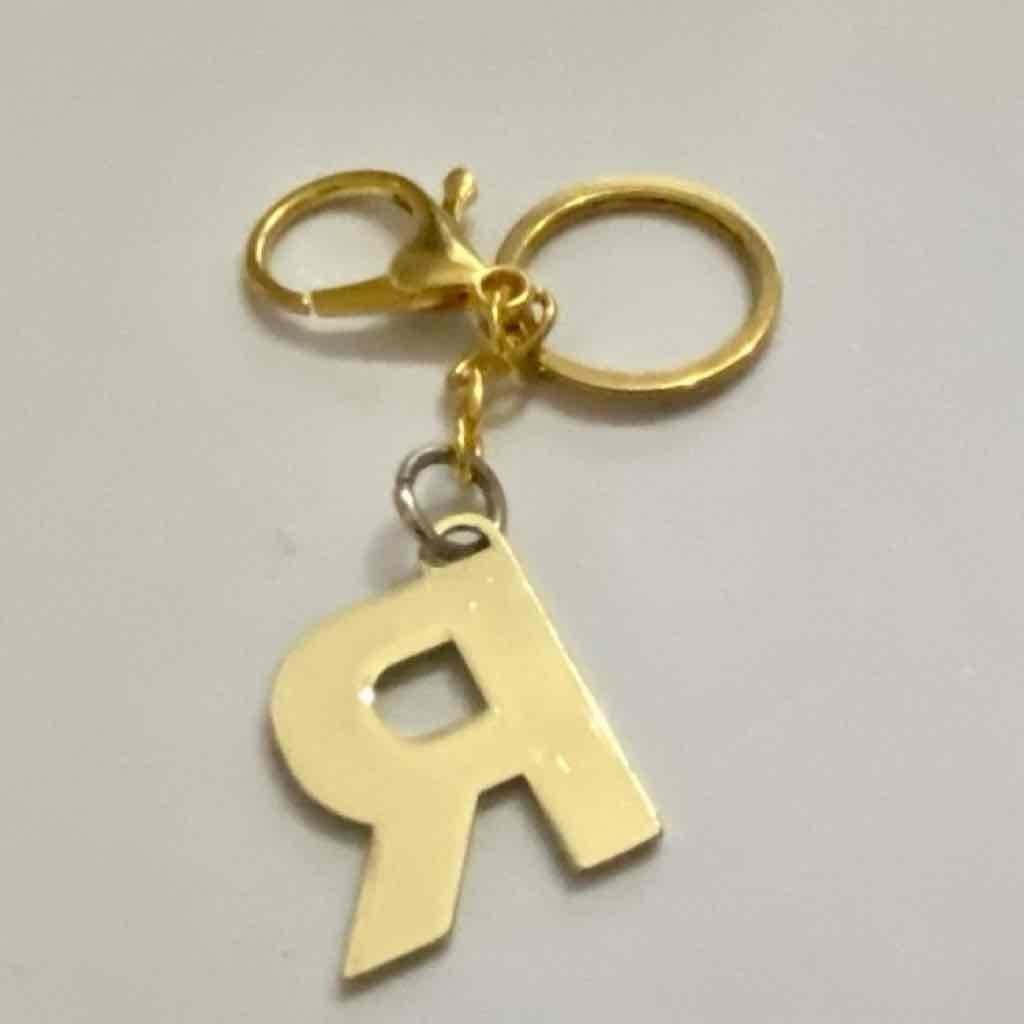 Stunning, 2-Way Gold “R” Monogram Handbag Charm -Key Chain