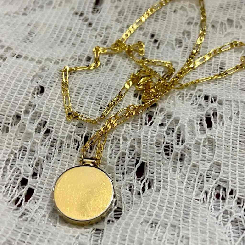 Ferragamo Goldplated Round Charm Pendant Necklace