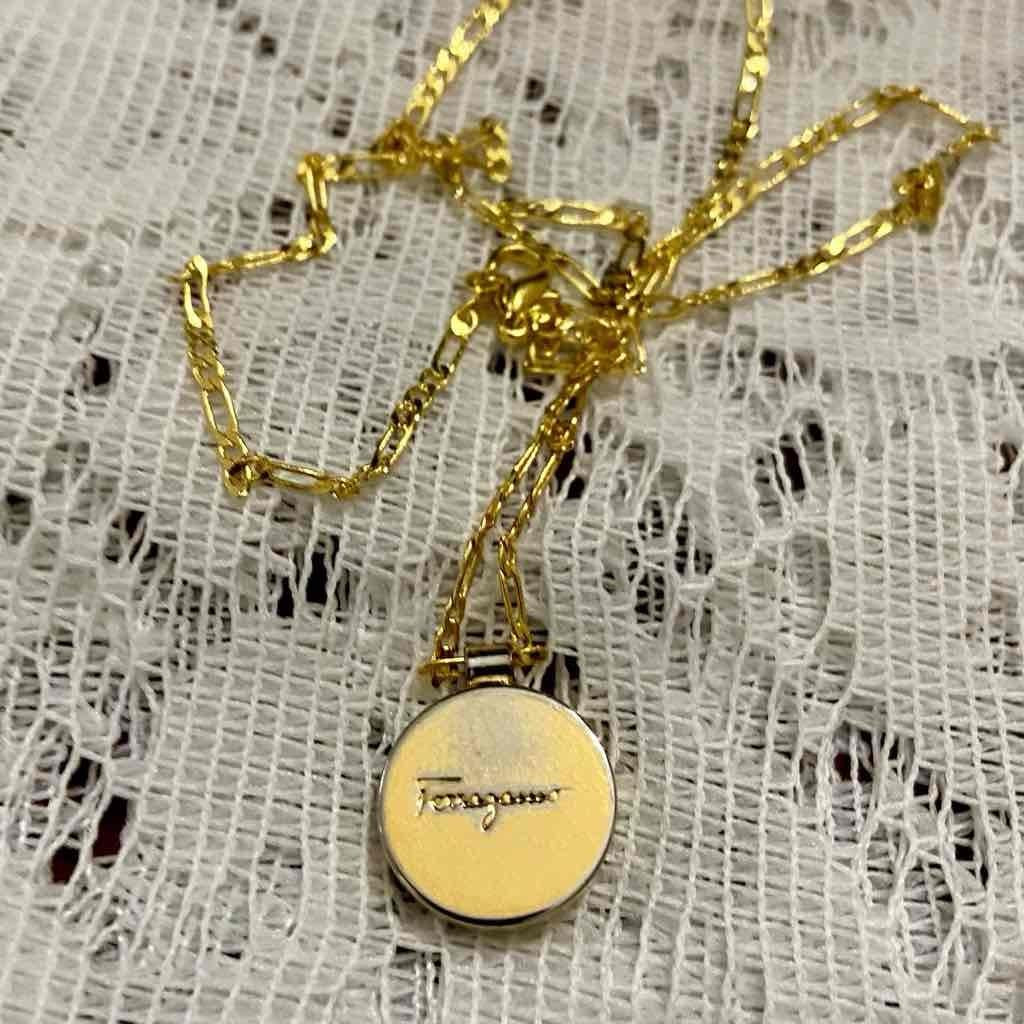 Ferragamo Goldplated Round Charm Pendant Necklace