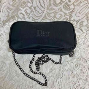 Dior Black Canvas Complimentary Pouch- Crossbody 9in x 4.5in x 2 in