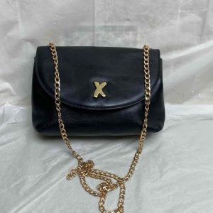 Paloma Picasso, Tiffany’s Designer, Made In Italy, Black Leather, Small, SB CB