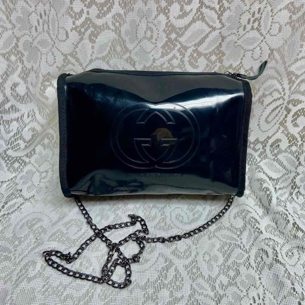 Vintage, Rare, Gucci Guilty, Black Enamel Amenity- Complimentary Pouch Crossbody