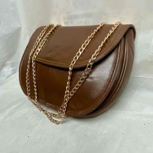 Lladro, Made In Spain Brown Leather Shoulder-Crossbody Bag