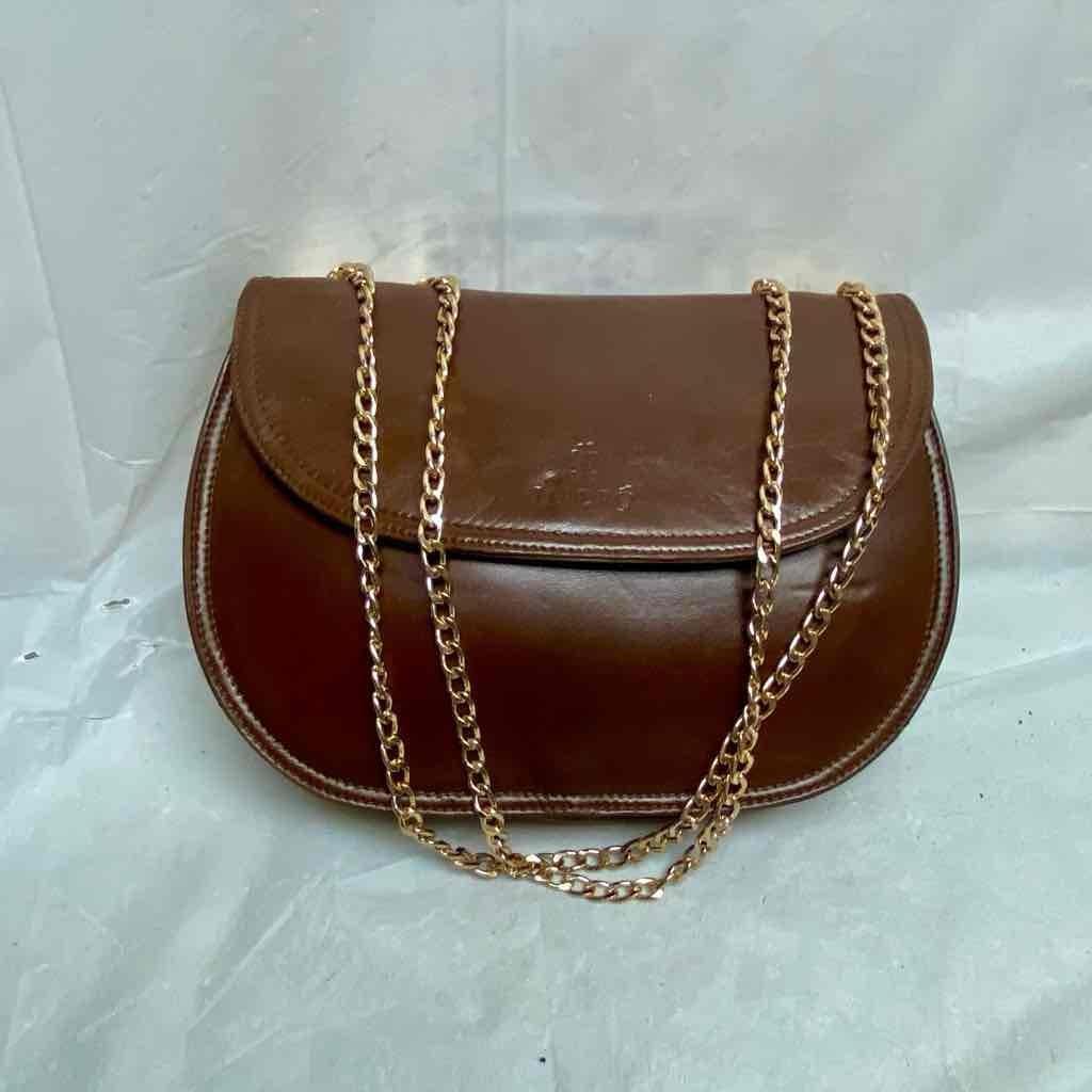 Lladro, Made In Spain Brown Leather Shoulder-Crossbody Bag