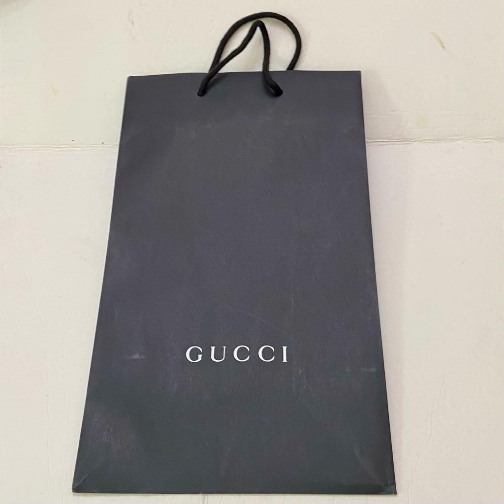 Lot of 2 Gucci Green and Black Gift Bags