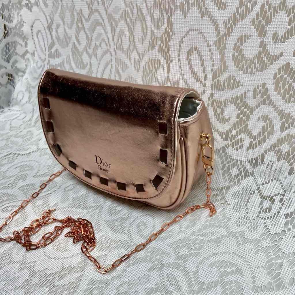 Dior Metallic Copper Complimentary Pouch- Crossbody (M)